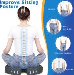 TushGuard Seat Cushion for Office Chair Memory Foam Non-Slip Desk Chair Cushion Back, Coccyx, Sciatica, Tailbone Pain Relief Butt Pillow for Office Chair, Car, Wheelchair, Black - Image 4